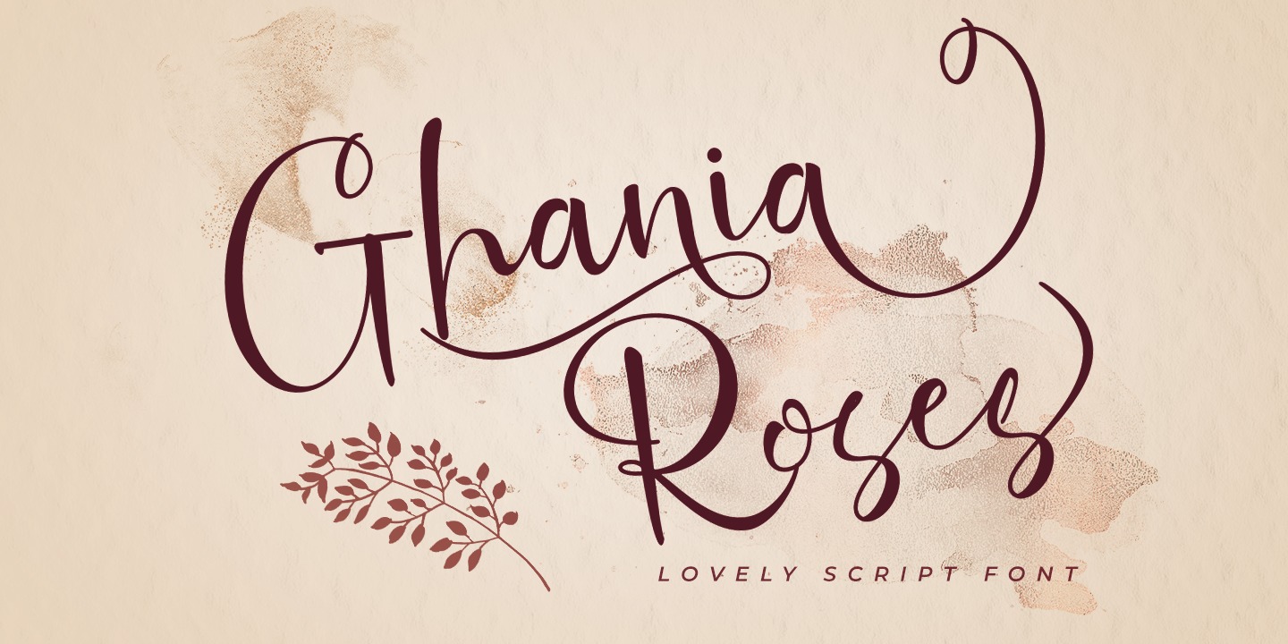 Ghania Roses Font preview